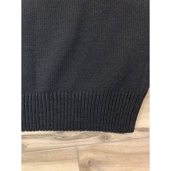 St John Basics Black Santana Knit Cropped Tank Sweater Size S - Picture 7 of 10